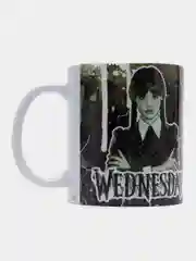 Голубой кружка с принтом по мотивам сериала Wednesday (Уэнсдей)