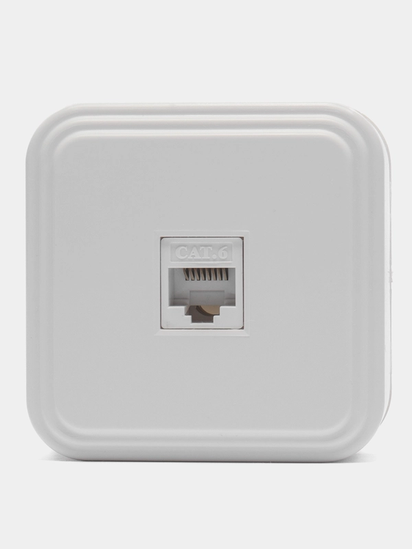 Розетка компьютерная 1-местная RJ-45, PST00-21-20 (РК8-01), белый