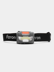 Фонарь налобный светодиодный аккумуляторный 3W 1COB, USB IP44, пластик, TH2301