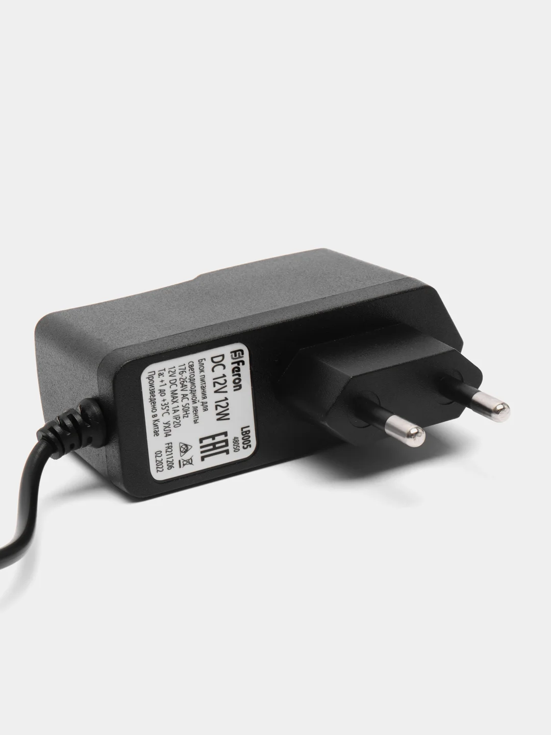 Трансформатор электронный для светодиодной ленты 12W 12V (драйвер), LB005