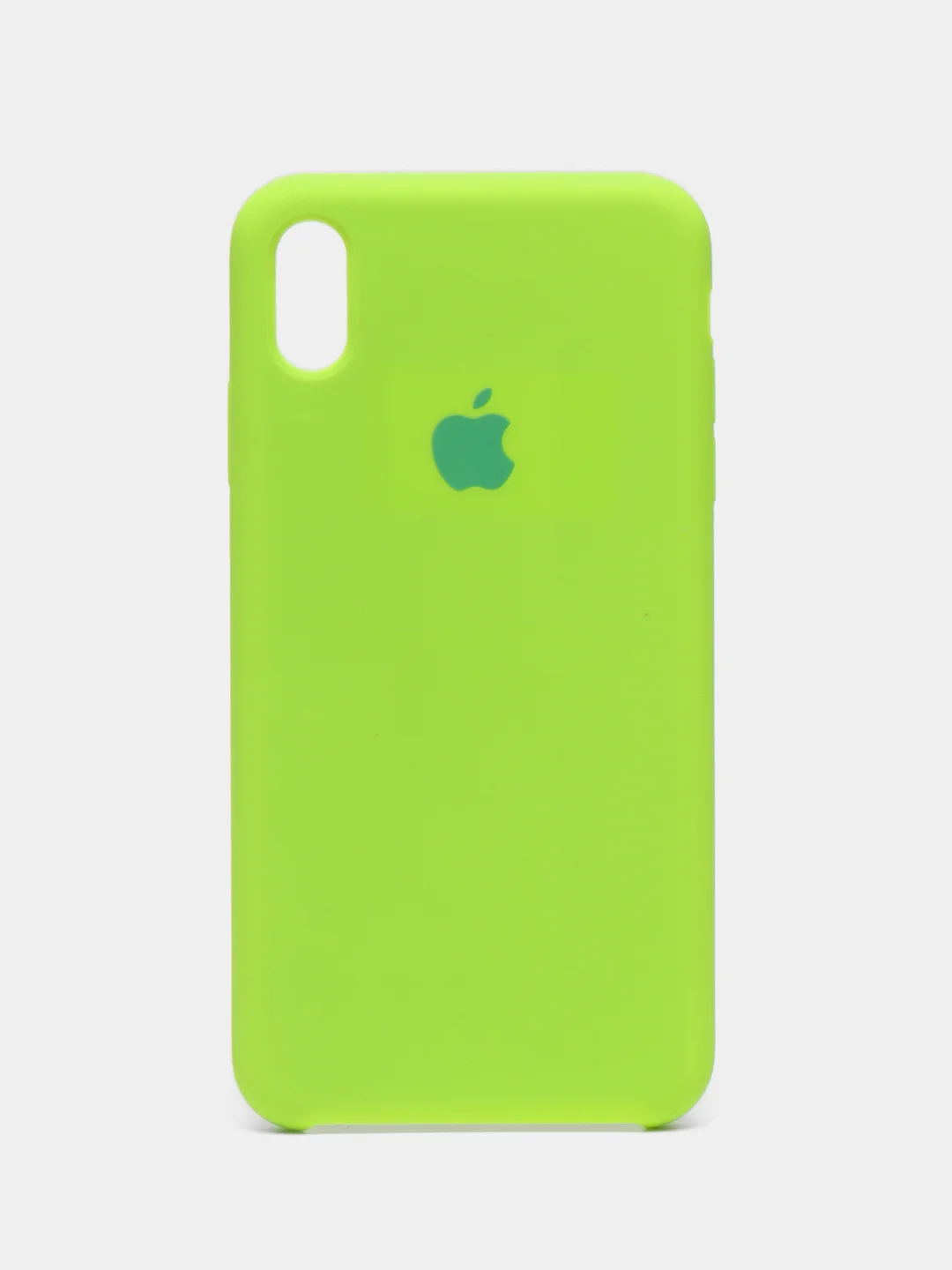 Салатовый чехол для iPhone 11, 6S, 7, 8, XR, XS, 7+, 11 Pro Max, с открытым низом, Silicone Case