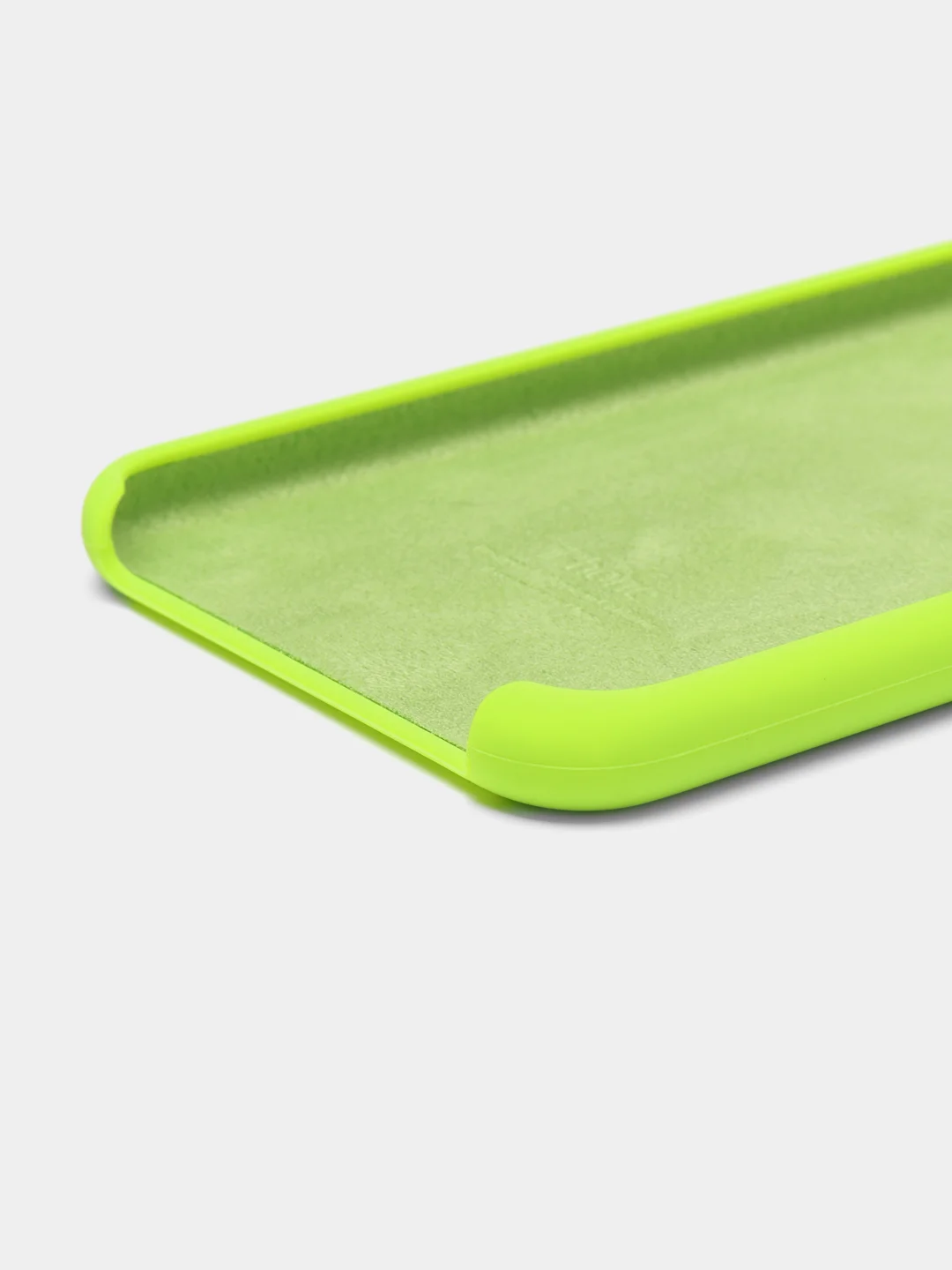 Салатовый чехол для iPhone 11, 6S, 7, 8, XR, XS, 7+, 11 Pro Max, с открытым низом, Silicone Case