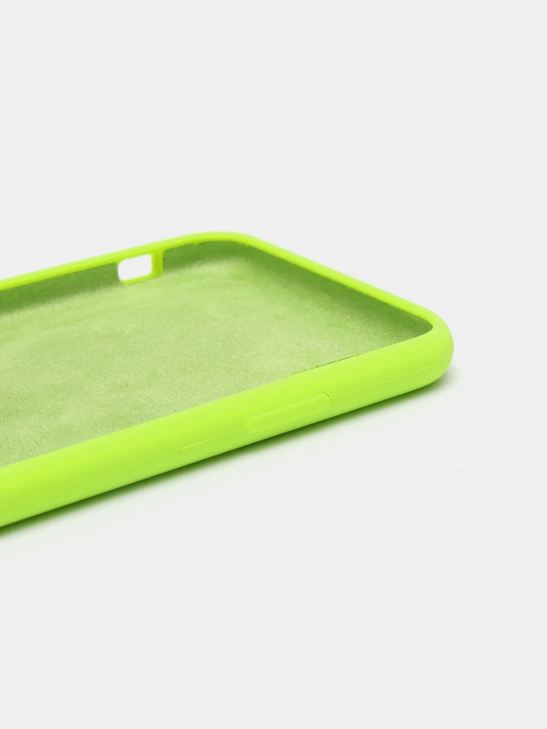 Салатовый чехол для iPhone 11, 6S, 7, 8, XR, XS, 7+, 11 Pro Max, с открытым низом, Silicone Case