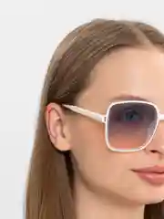 Голубой очки солнцезащитные, женские, квадратные