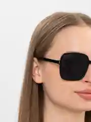 Черный очки солнцезащитные, женские, квадратные