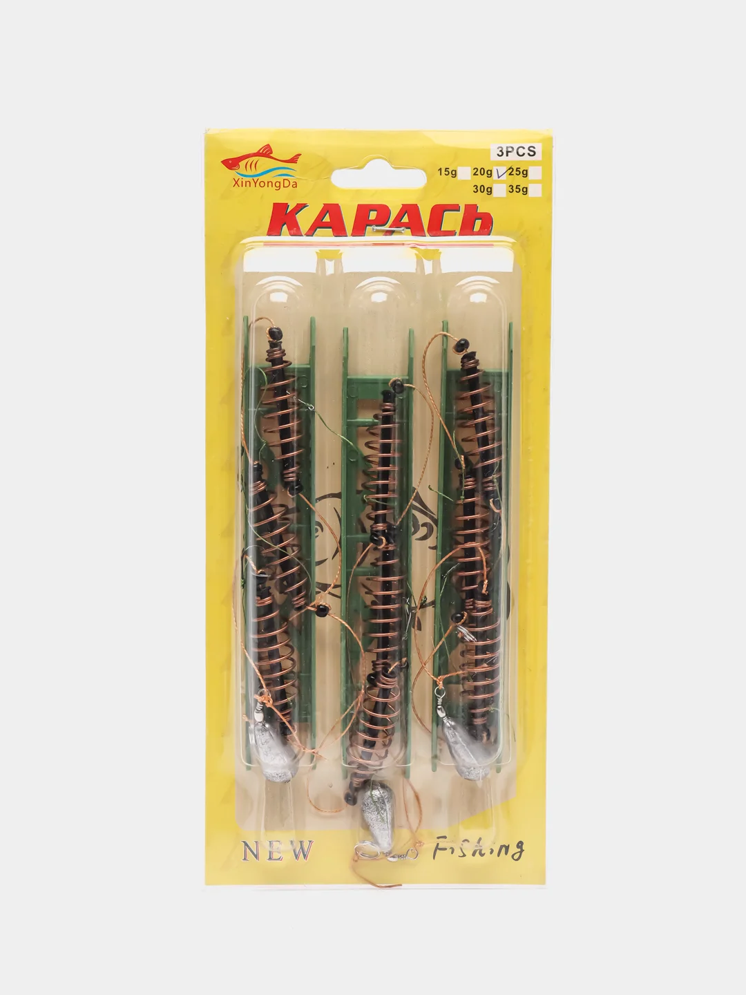 Снасть карасевая "Убийца карася", в сборе, донная, 3 штуки, 15-40 г