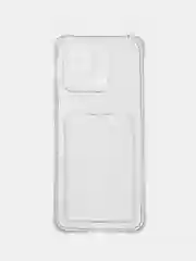 Прозрачный чехол для Xiaomi Redmi 10C, ( Редми 10С ), с карманом для карт, прозрачный
