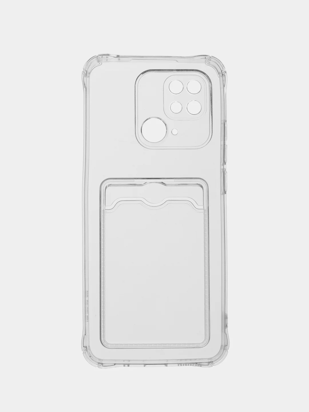 Прозрачный чехол для Xiaomi Redmi 10C, ( Редми 10С ), с карманом для карт, прозрачный