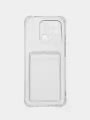 Прозрачный чехол для Xiaomi Redmi 10C, ( Редми 10С ), с карманом для карт, прозрачный