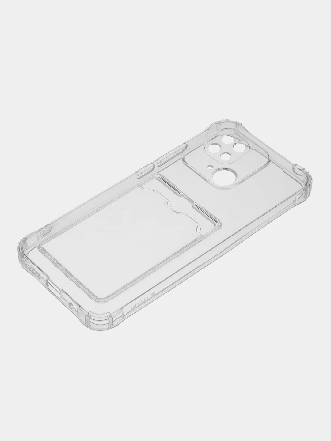 Прозрачный чехол для Xiaomi Redmi 10C, ( Редми 10С ), с карманом для карт, прозрачный