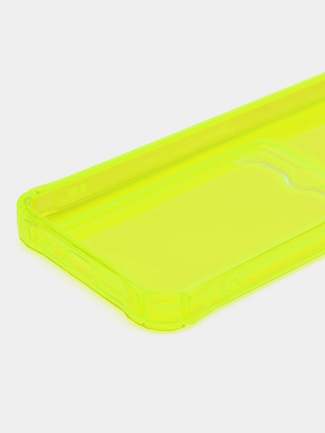 Желтый силиконовый чехол для Xiaomi Redmi 10 (Редми 10), прозрачный, с карманом для карт