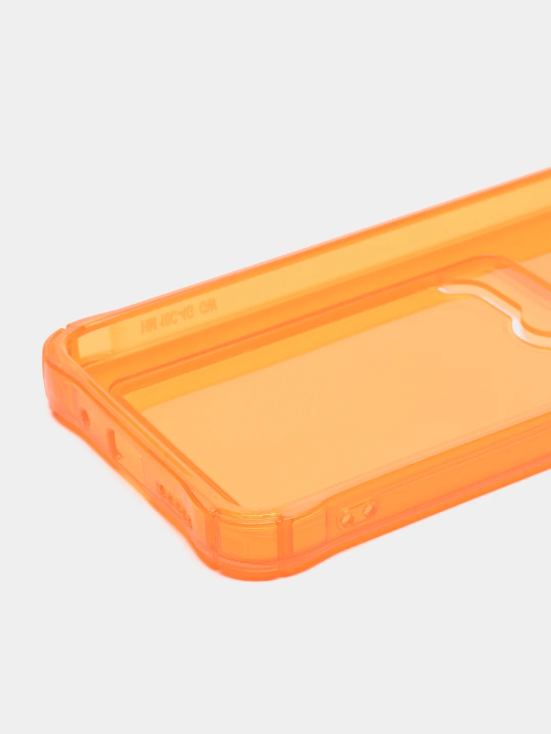 Оранжевый чехол для Xiaomi Redmi 10C, ( Редми 10С ), с карманом для карт, прозрачный