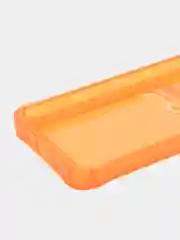 Оранжевый чехол для Xiaomi Redmi 10C, ( Редми 10С ), с карманом для карт, прозрачный