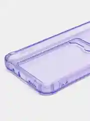Фиолетовый чехол для Xiaomi Redmi 10C, ( Редми 10С ), с карманом для карт, прозрачный