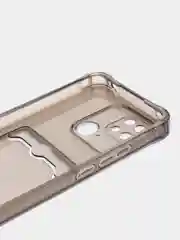 Серый чехол для Xiaomi Redmi 10C, ( Редми 10С ), с карманом для карт, прозрачный