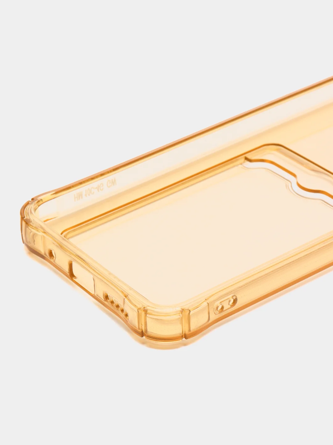 Золотой чехол для Xiaomi Redmi 10C, ( Редми 10С ), с карманом для карт, прозрачный