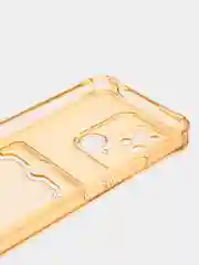 Золотой чехол для Xiaomi Redmi 10C, ( Редми 10С ), с карманом для карт, прозрачный