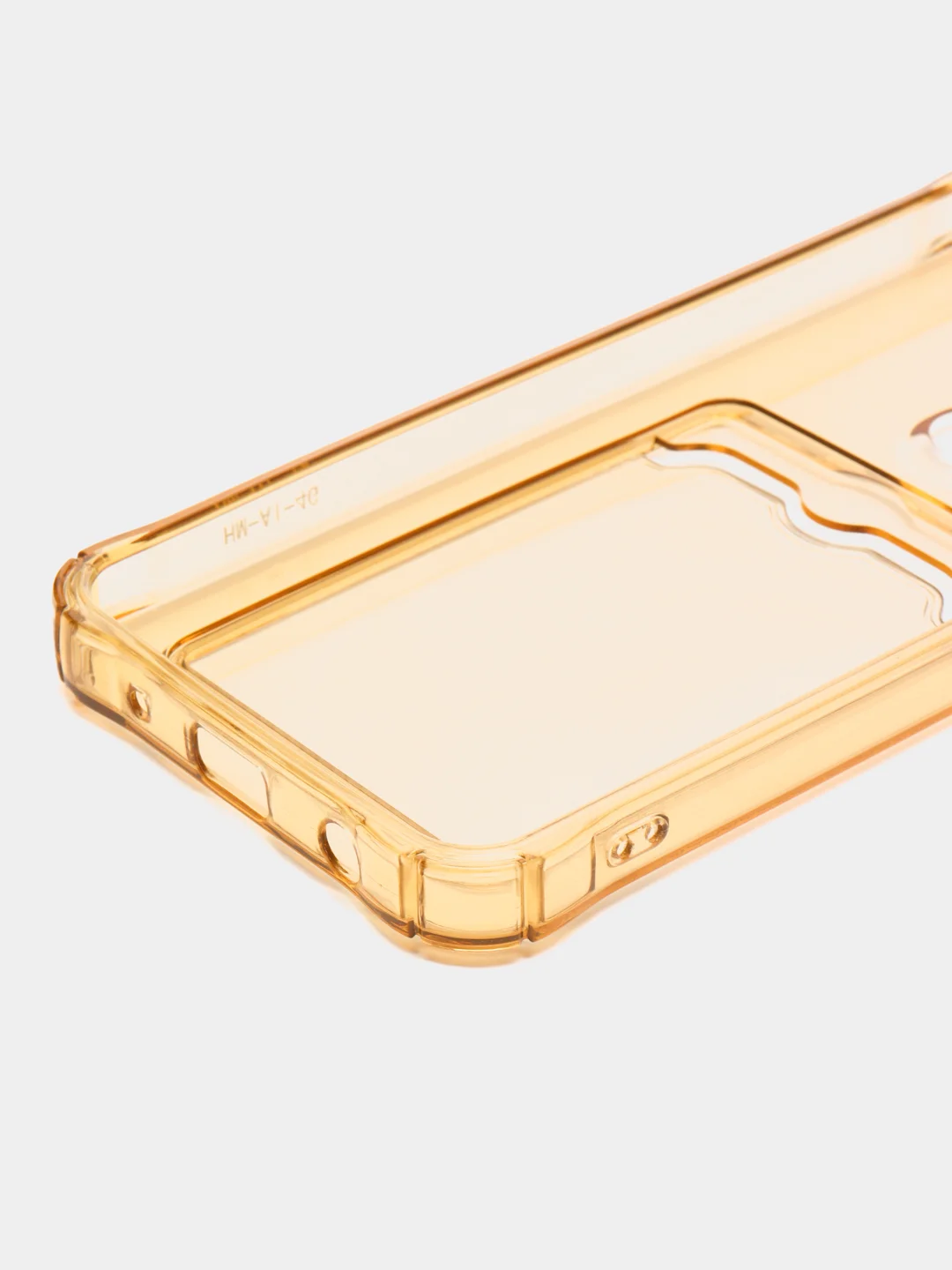 Золотой силиконовый чехол Xiaomi Redmi A1 Plus  (Сяоми Редми А1 Плюс ), с карманом, прозрачный