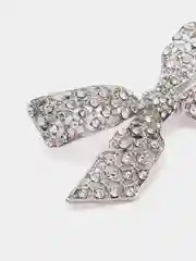 Серебряный элегантная женская брошь со стразами, 2 цвета