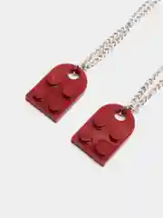 Бордовый набор цепочек "Сердце", парные кулоны для друзей, цепочка конструктор