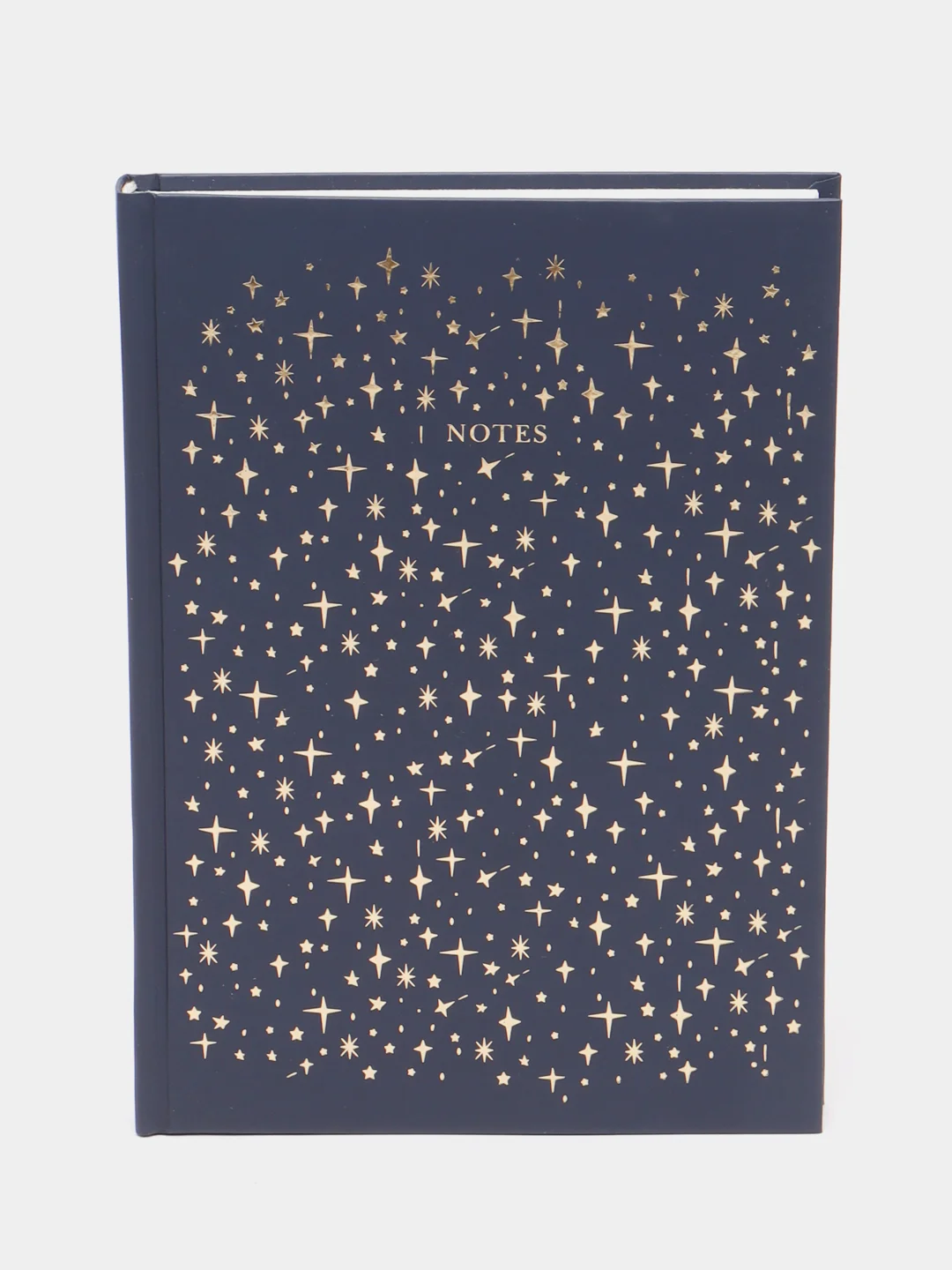 Синий ежедневник недатированный Stars А5, ламинированная обложка с фольгой, 145 х 215 мм, 128 л