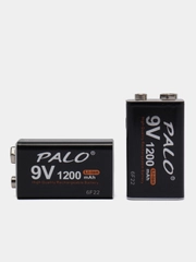 Аккумулятор крона батарейка 6f22 9V PALO, 1200 mAh