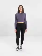 Черный лосины спортивные женские для фитнеса и бега