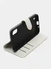 Белый чехол-книжка для Samsung A01, с магнитной застежкой