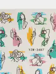 Молочный слайдеры для дизайна ногтей, стикеры-наклейки для маникюра, 35 видов