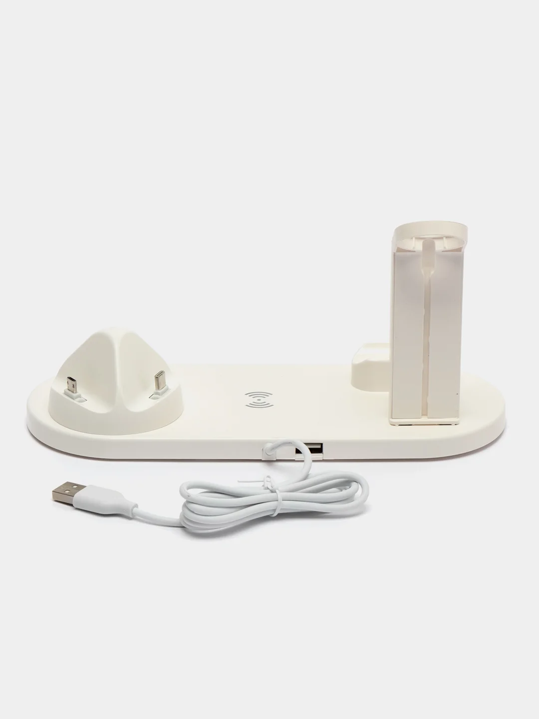 Белый беспроводная зарядка, док-станция для iPhone, Android, iWatch и AirPods