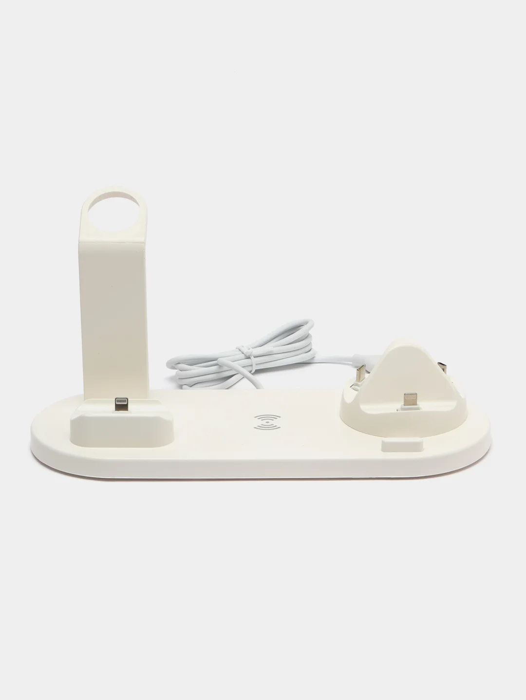 Белый беспроводная зарядка, док-станция для iPhone, Android, iWatch и AirPods