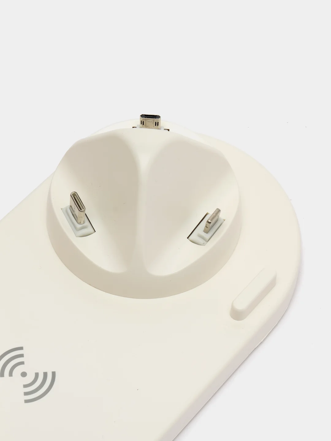 Белый беспроводная зарядка, док-станция для iPhone, Android, iWatch и AirPods