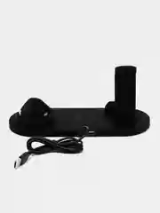 Черный беспроводная зарядка, док-станция для iPhone, Android, iWatch и AirPods