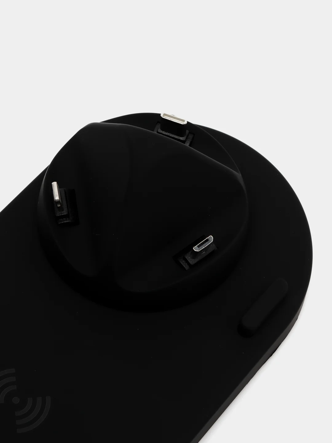 Черный беспроводная зарядка, док-станция для iPhone, Android, iWatch и AirPods