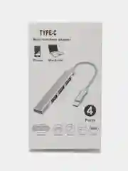 Адаптер для подключения мыши и клавиатуры для телефона, OTG с Type-C на USB серый