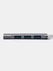 Адаптер для подключения мыши и клавиатуры для телефона, OTG с Type-C на USB серый