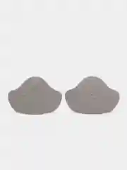 Серебряный напяточники из перфорированной экокожи