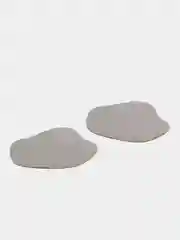 Серебряный напяточники из перфорированной экокожи