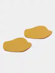 Горчичный напяточники из перфорированной экокожи