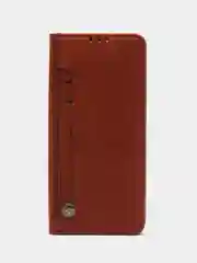 Коричневый чехол-книжка на Realme C30 (Реалми С30)