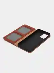 Коричневый чехол-книжка на Realme C30 (Реалми С30)