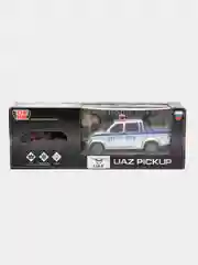 Белый машина радиоуправляемая UAZ PICKUP 20 см, технопарк, свет