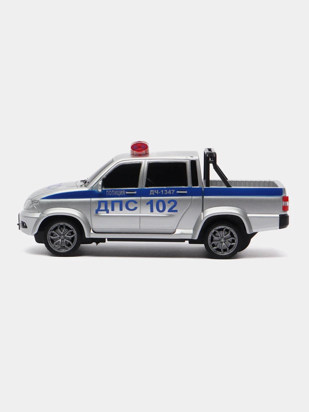 Белый машина радиоуправляемая UAZ PICKUP 20 см, технопарк, свет