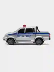 Белый машина радиоуправляемая UAZ PICKUP 20 см, технопарк, свет