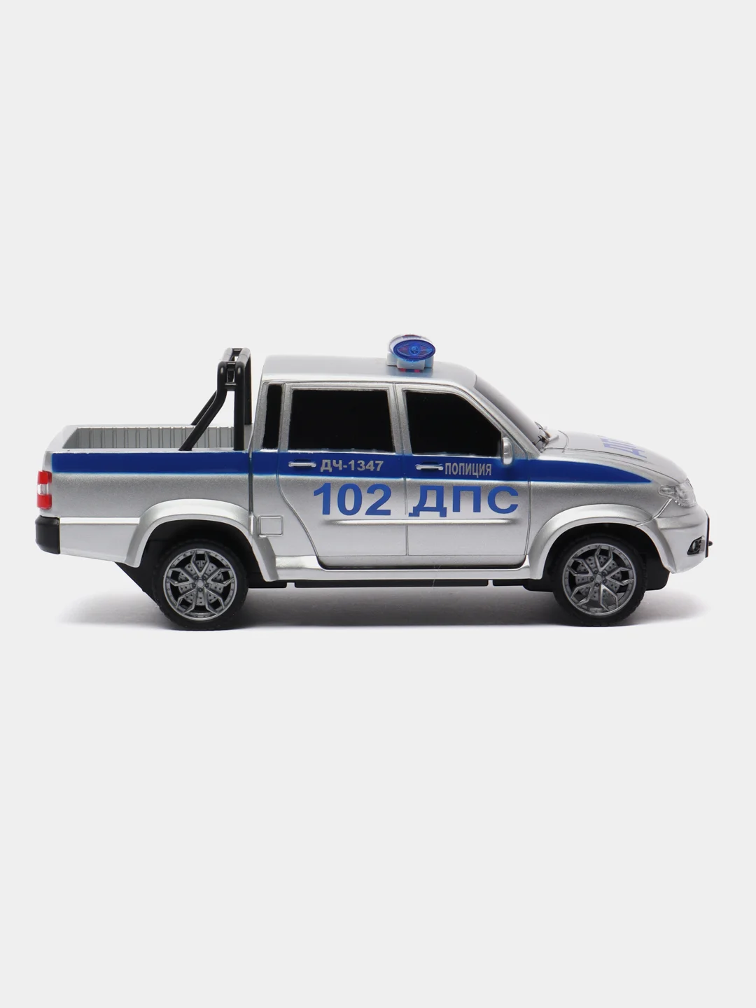 Белый машина радиоуправляемая UAZ PICKUP 20 см, технопарк, свет