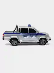 Белый машина радиоуправляемая UAZ PICKUP 20 см, технопарк, свет