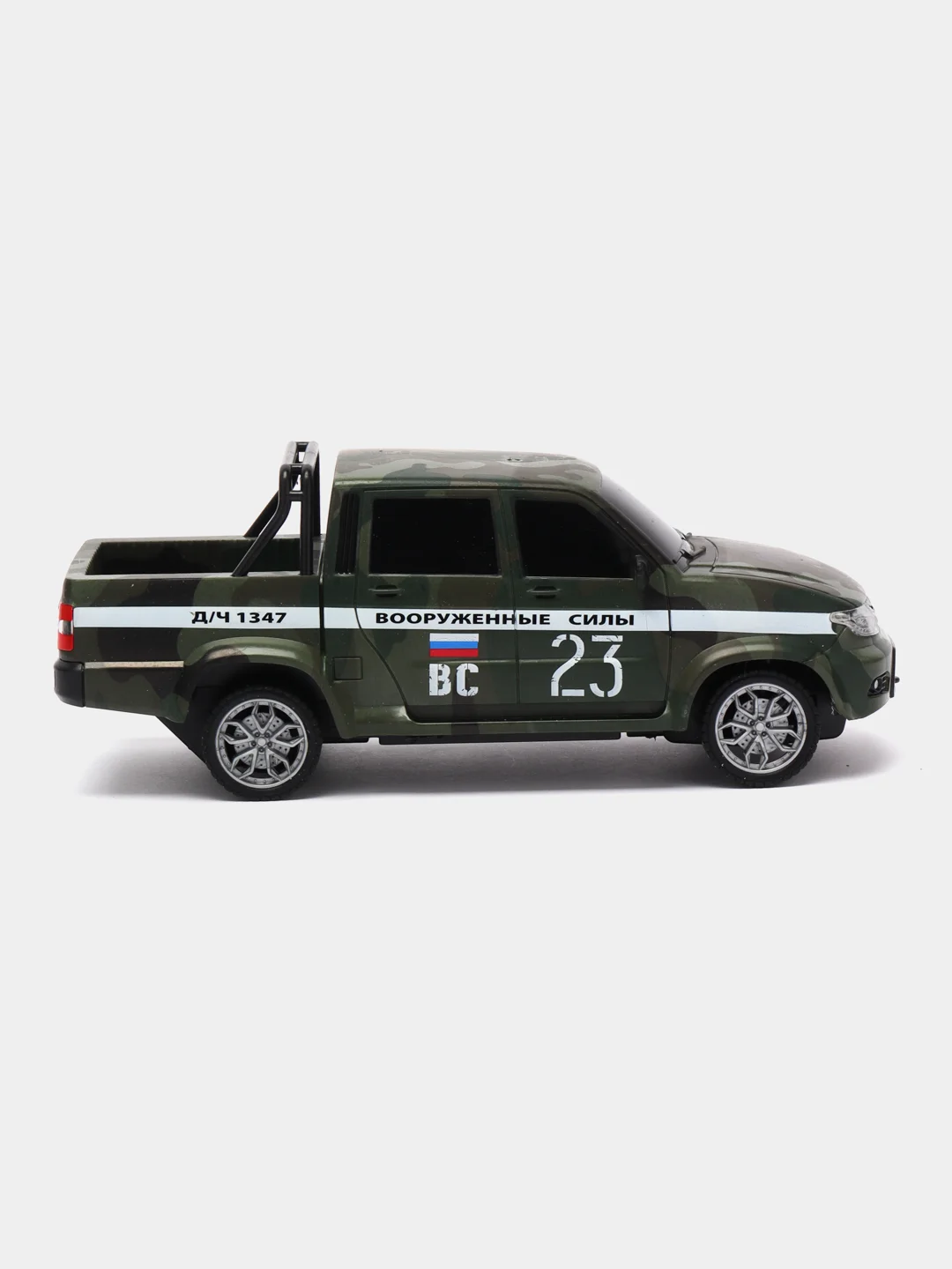 Зеленый машина радиоуправляемая UAZ PICKUP 20 см, технопарк, свет
