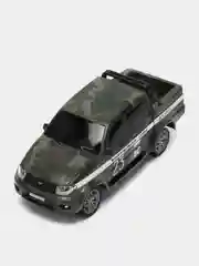 Зеленый машина радиоуправляемая UAZ PICKUP 20 см, технопарк, свет