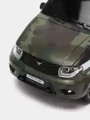 Зеленый машина радиоуправляемая UAZ PICKUP 20 см, технопарк, свет