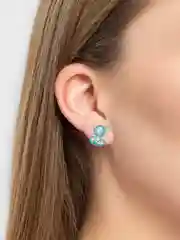 Коралловый серьги